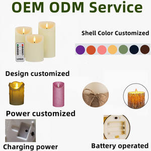 Pilier de cire véritable sans flamme à piles 3d Wick Led <span class=keywords><strong>fausse</strong></span> <span class=keywords><strong>bougie</strong></span> lumière blanche chaude <span class=keywords><strong>avec</strong></span> télécommande à 10 touches pour la décoration intérieure - Product Image 4