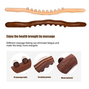 Produits les plus vendus 8 perles Outils de massage en bois <span class=keywords><strong>Drainage</strong></span> <span class=keywords><strong>lymphatique</strong></span> Masseur manuel Bâton de massage pour le corps - Product Image 2