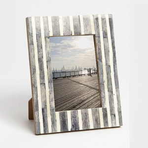 Custom <b>Designed</b> Handmade Modern Stylish Eco-Friendly Wood Photo <b>Frame</b> with Bone Inlay Tabletop Home Decor From India - Product Image 1