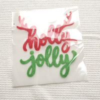 Nouveau design, vente en gros personnalisée, patchs thermocollants en peluche chenille douce pour vêtements, motif Joyeux Noël
