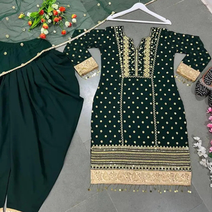 Womens Dresses Rayon and Cotton Straight Suit with Dupatta for Festive Wear From Indian Exporter and Manufacturer - Product Image 1