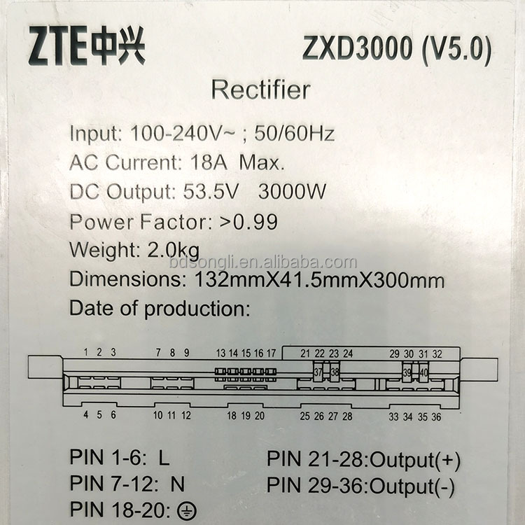 Выпрямитель ZXD3000 V5.0 ZTE, 3000 Вт, телефонный источник питания 48 В, ZTE ZXD3000V5.0