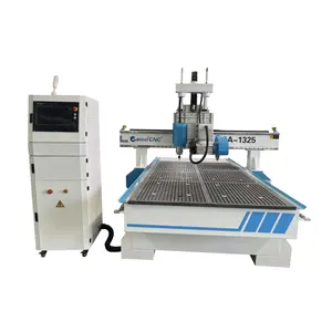 New design 4axis CNC Wood router milling engraving machine with saw blade and Vacuum table