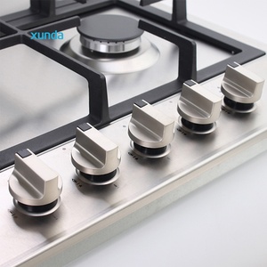 Table de cuisson à gaz Xunda Advanced Technology à 5 brûleurs en acier inoxydable, plaque de cuisson domestique en aluminium, pièces de rechange gratuites, <span class=keywords><strong>prix</strong></span> bas, table de cuisson à gaz fiable - Product Image 6