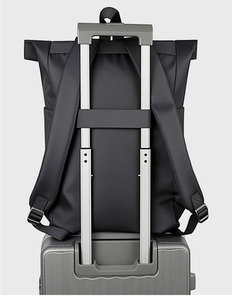 Mochila impermeable grande de 15.6 pulgadas para hombre, mochila enrollable para portátil, para exteriores, trabajo, viajes, de gran capacidad. - Product Image 6