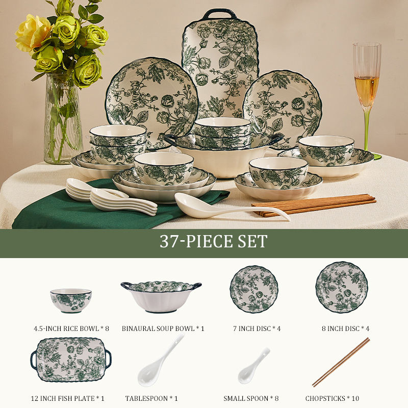 37 pcs set for 8 people