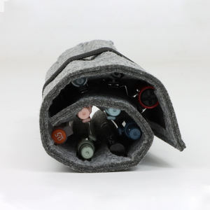 Multi-Functional Felt Pen Case Durable Felt <b>Cosmetic</b> <b>Storage</b> <b>Box</b> Bag With Cord Buckle - Product Image 2