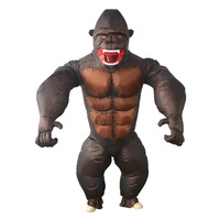 Nouvelles tenues gonflables King Kong pour enfants et adultes, costume de personnage de dessin animé, vêtements de marche, réunion annuelle, drôle