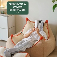 Fauteuil paresseux Totoro mignon, chaise inclinable individuelle avec dossier, mobilier de loisirs doux pour chambre d'enfant et détente