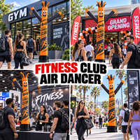Dancing Air Dancer Personnalisé pour Promotion de Restaurant, Publicité d'Événements Extérieurs, Affichage Publicitaire, Logo Personnalisé, Marketing de Marque, Vente en Gros