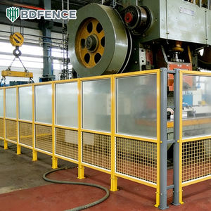 <span class=keywords><strong>Valla</strong></span> de Seguridad para Taller con Panel Acrílico, Alambre de Acero de Bajo Contenido de Carbono Soldado, Barandilla de Aislamiento Metálica Personalizada, Separación de Áreas de Planta - Product Image 3