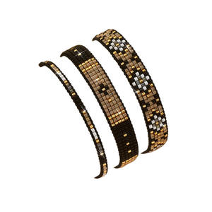 Bracelet empilable en perles Miyuki tissées à la main, <span class=keywords><strong>d</strong></span>élicat et coloré, pour femmes, cadeaux pour la fête des mères - Product Image 4