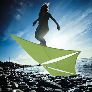 Vela de Sombra Triangular Comercial de Fábrica, 180 GSM, HDPE, Bloqueador UV, Malla Verde, Cubierta Rectangular para Patio Trasero o Pérgola - Product Image 2