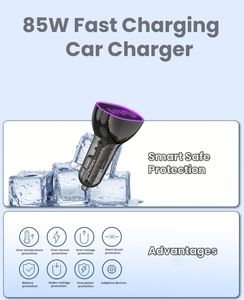 PD 30W Car Charger 85W USB C TYPE-C PPS PD QC4.0 Fast Charging USB Type c Car Charger for Phone <b>Android</b> - Product Image 3