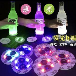 Pegatinas Luminosas LED al por Mayor, Estilo Retro, Material de Papel, Pegatinas Portátiles para Vasos, Pegatinas Brillantes para la Base de Botellas de Vino, para Bares - Product Image 2