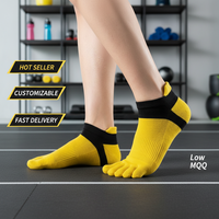 Chaussettes respirantes à cinq doigts, séchage rapide, invisibles, pour la course et l'entraînement estival