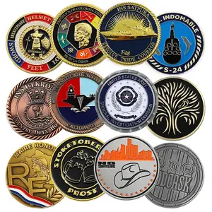 高品质定制金属挑战硬币，带有您的标志纪念周年金币