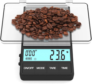 Mini balance à café à piles 0,1g avec minuteur, conversion multi-unités, fonction tare à une touche, rétroéclairage LCD pour barista - Product Image 6