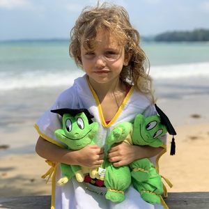 Bán buôn FREDS bơi Học Viện dễ thương nhỏ màu xanh lá cây mềm ếch Thú nhồi bông đồ chơi PP bông đầy 2-4 năm Thiết kế phổ biến - Product Image 2