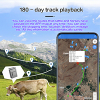 Rastreador GPS Profesional 4G LTE GLONASS GSM para Ganado en Tiempo Real con Geocerca, Almacenamiento en la Nube y Soporte de Software para PC, Resistente al Agua