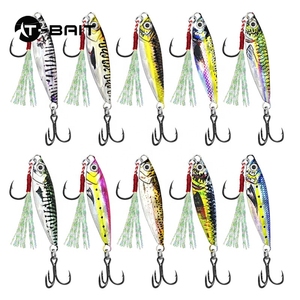 Lot De 5 Leurres Métal Pour Pêche En Mer Ou Rivière – Chute Lente – Tailles 7-17cm