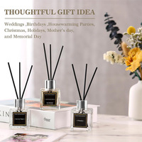 Raumduft-Produkte 1,7 OZ X 3 Packungen Gardenie Jasmin Lavendel Reed Diffuser Set Duftöl-Diffusor-Stäbchen mit Geschenkbox