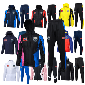 Voetbaljas Sport Training Voetbal Windjack Snelle Droge Heren <span class=keywords><strong>2</strong></span> Delige Set Merk Club Full Rits Voetbaljas - Product Image 6