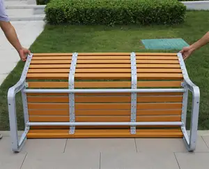 Chaise de parc en plastique en aluminium ps de haute qualité, chaises de banc d'extérieur à vendre