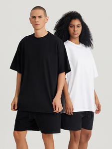 Camiseta Holgada de Color Caramelo con Hombros Caídos, 100% Algodón de Doble Hilo, 260G, para Adolescentes, Algodón Puro de Doble Hilo - Product Image 5