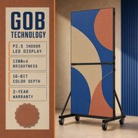 Teknologi GOB P2.5 Layar LED Poster Lipat untuk Dinding dengan Kecerahan 1200cd, Kedalaman Warna 16-Bit, Garansi 2 Tahun, 4K HDR10