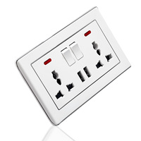 Prise murale, prise électrique domestique, 2 voies, 2A, produit électrique personnalisé pour le bureau, prise standard américaine