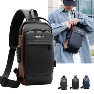 Bolsos de Pecho para Hombre, Nuevos, Modernos, para Viajes, Deportes al Aire Libre, Correr, Caminar, con USB - Product Image 1