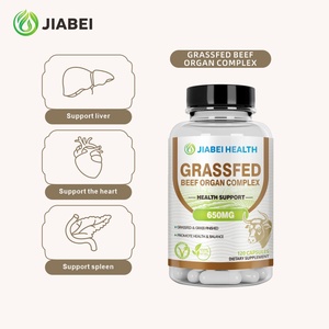 Capsules personnalisées du complexe d'organes de bœuf nourris à l'herbe pour adultes de l'usine Jiabei ODM/OEM Suppléments à base de plantes pour un équilibre sain interne - Product Image 5