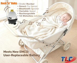 Columpio Eléctrico para Bebés RockaBaby |   Smart Cry Activated, 5 velocidades de balanceo y 12 canciones de cuna - Product Image 2