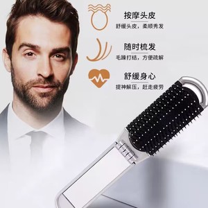 Travel Comb With <b>Mirror</b> Foldable Mini Cushion Hair Styling Tool Portable Silver 10-15Cm <b>Plastic</b> Beauty Care For Travel - Product Image 2