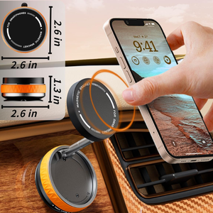 ที่ยึดโทรศัพท์ในรถยนต์แบบแม่เหล็กติดกระจก หมุนได้ 360 องศา รองรับการติดตั้งแบบสุญญากาศ ใช้งานได้กับ iPhone 17 Pro Max 12 <span class=keywords><strong>iPad</strong></span> และอุปกรณ์เล่นเกม - Product Image 2
