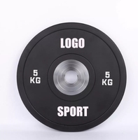 Set plat Bumper kompetisi CPU 5-25kg Logo kustom peralatan Gym nilai terbaik pelat berat dengan penutup CPU baja