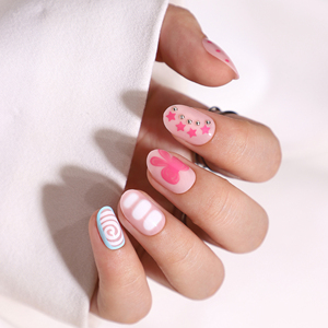Vente en gros <span class=keywords><strong>faux</strong></span> ongles courts en acrylique fini gel Uv French Nails Tips Press On Nails Réutilisable fait à la main - Product Image 5