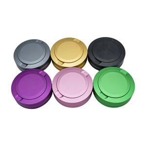 Wholesale Portable Snuffbox 3-piece Snus Box Laser Engraving Logo Red Metal Pouch Storage Container Blank Aluminum Snus Cans - Product Image 3