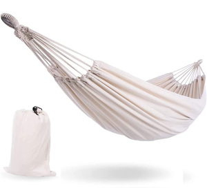 Hamaca Mejorada, Segura, Lavable a Máquina, de Lona de Algodón Blanco y Poliéster - Product Image 3