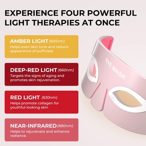 LED Eye Mask <b>Red</b> <b>Light</b> <b>Therapy</b> to Boost Collagen Reduce Under-Eye Bags Heated Dry Eye Mask - Product Image 4