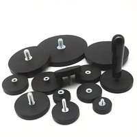 Base de 22mm 31mm 43mm, câble de gestion de fermeture éclair, aimant puissant en néodyme, attache de câble magnétique revêtue de caoutchouc et de nylon