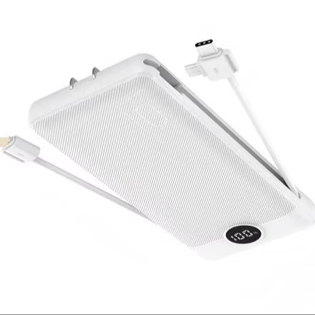10000mAh 3-in-1 Foldable Waterproof Power Bank with AC Plug Built-in Type-C Cable Fast Charging Wireless Magnetic Holder