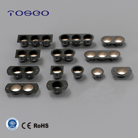 Downlight fixe IP20 MR11 GU10 en aluminium moulé sous pression à 3 lumières, dimensions de découpe : 155x52mm, ampoule avant remplaçable