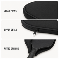 Housse de raquette de pickleball en néoprène personnalisée, étui à fermeture éclair imperméable et antichoc pour raquettes de tennis et de beach tennis