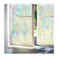 Großhändler Moderne PVC 2mil Dicke Regenbogen-Glasfolie 3D Statisch Haftende Heimdekoration Wasserdichte Sichtschutz-Fensterfolie Lagerware