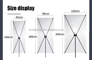 定制瑞琪RQ-00057 X横幅支架免费印刷广告批发展示供应商便携式可调伸缩促销 - Product Image 6