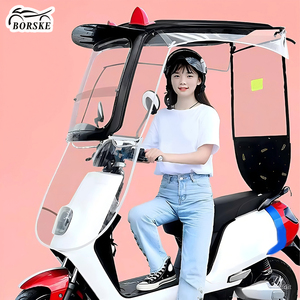 Pare-soleil et housse de <span class=keywords><strong>pluie</strong></span> pour moto, scooter et cyclomoteur – Tente parapluie de protection solaire - Product Image 2