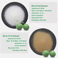 Monk Fruit Extract Poeder Mogroside V 25%~95% Biologisch Kosher Halal Caloriearm Natuurlijke Zoetstof Luo Han Guo Extract Bulk
