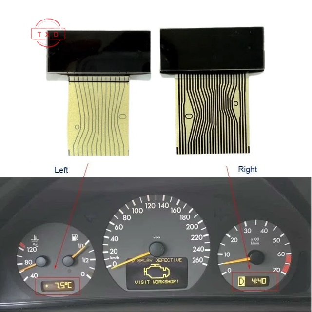 For Original W202 W208 W210 R170 Car Dashboard LCD Dashboard Display for Mercedes-Benz